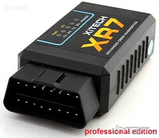 XR7® ELM327 OBD2 Bluetooth универсален кодчетец за автодиагностика - Professional Edition, снимка 1