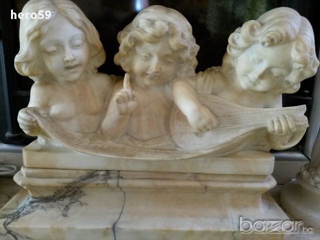 Авторска Мраморна Фигура-уникат 19в.Adolpho Cipriani (Italian, 1880-1930), , снимка 2 - Антикварни и старинни предмети - 16325680