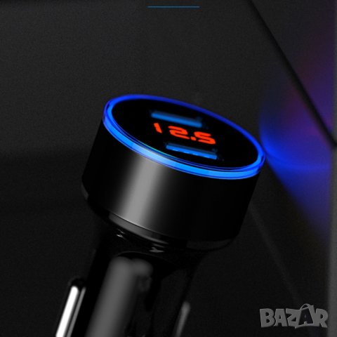 Двойно usb зарядно за кола с волтметър, снимка 10 - Аксесоари и консумативи - 23510762