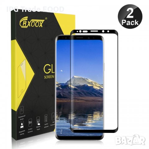 Samsung Galaxy S9 стъклен протектор цял черен 