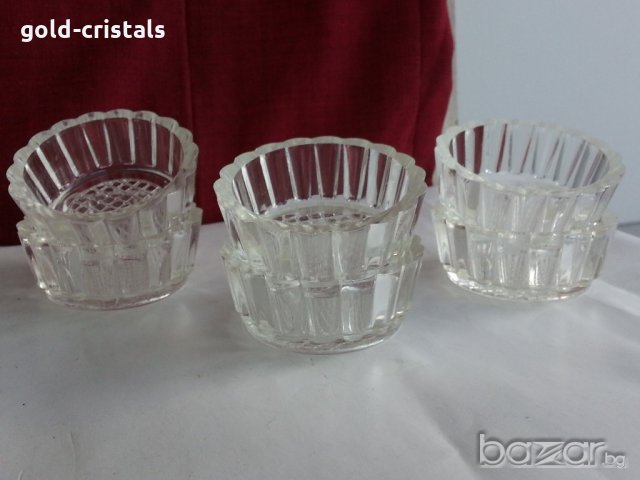 руски кристални свещници купички , снимка 1 - Декорация за дома - 20681553