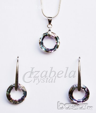 Комплект Сваровски ''Cosmic Ring''Crystals from SWAROVSKI ® , снимка 3 - Колиета, медальони, синджири - 20912449