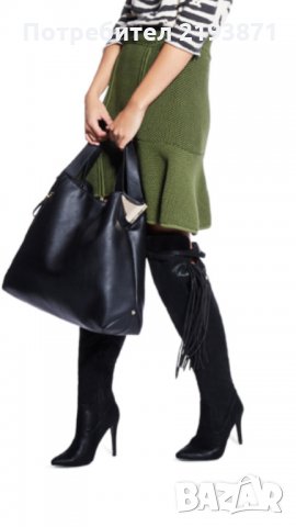 Чизми ботуши над коляното JustFab номер 37, снимка 3 - Дамски ботуши - 24324771