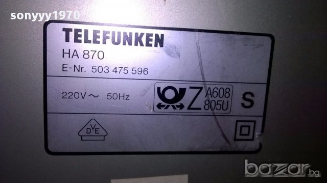 ПОРЪЧАН-Telefunken ha870 hifi amplifier 2x70w-germany-внос швеицария, снимка 10 - Ресийвъри, усилватели, смесителни пултове - 14897674