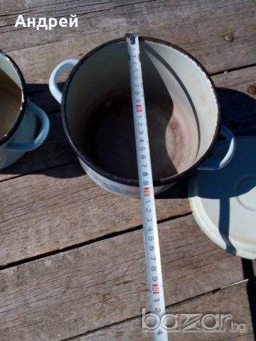 Емайлирана тенджера,тенджери, снимка 6 - Антикварни и старинни предмети - 19566918