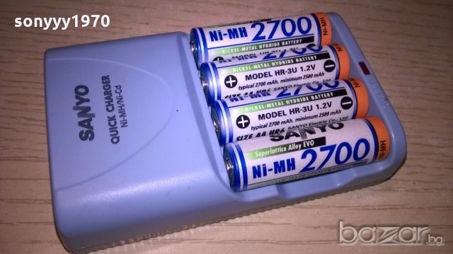 sanyo charger+battery-внос швеицария, снимка 1 - Други - 18593138