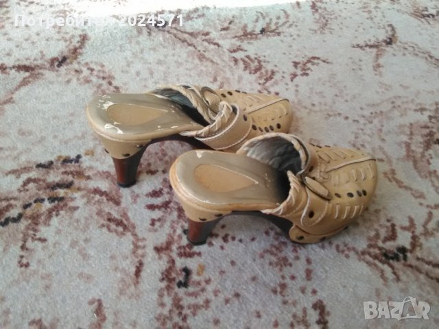 Дамско сабо от естествена кожа, снимка 2 - Дамски обувки на ток - 24154582