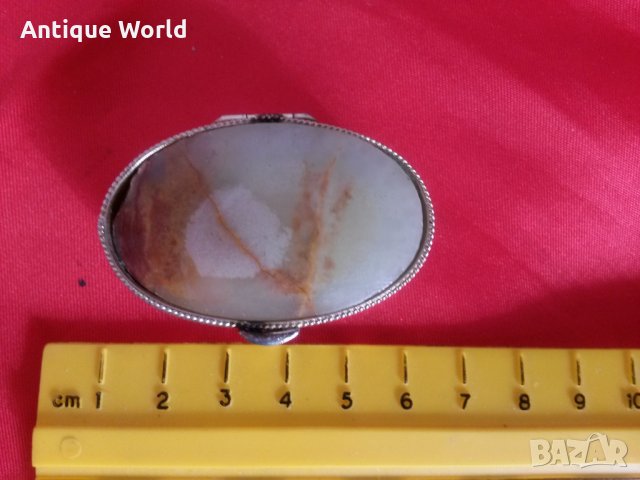 Стара Метална Кутийка с ОНИКС за ЕМФИЕ, снимка 4 - Антикварни и старинни предмети - 22407655