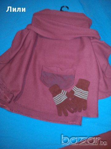 вълнено пончо + подарък ръкавици, снимка 5 - Палта, манта - 16493299