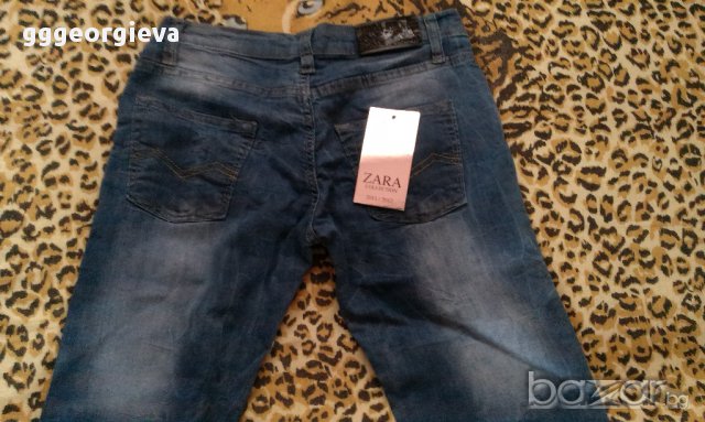 Стилни дамски дънки Зара, снимка 4 - Дънки - 9736570