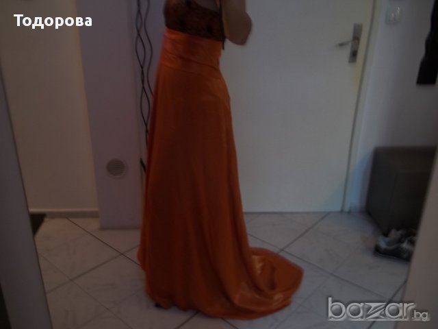 Официална дълга дамска дълга рокля бюстие със шлейф №  Л, снимка 5 - Рокли - 14572109