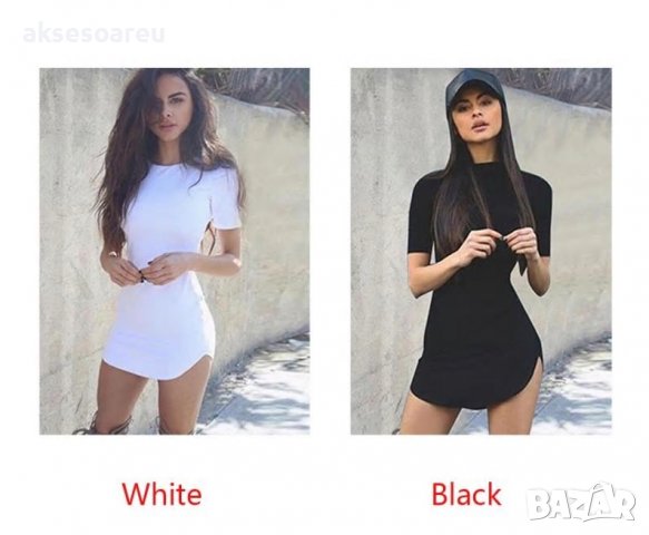 Дамска секси лятна рокля за жени момичета рокличка дрехи облекло за горещо лято горнище къси ръкави , снимка 6 - Рокли - 26064495