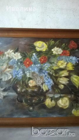 стара картина-цветя, снимка 3 - Картини - 17855971