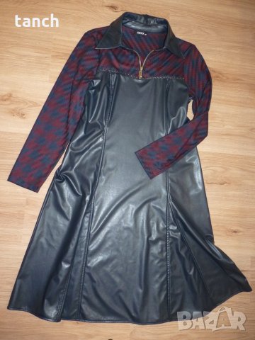 Нова рокля от лилава еко кожа - XL, снимка 8 - Рокли - 23295884