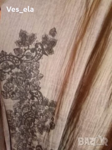 тънка блузка с коланче с щампа цветя, снимка 4 - Блузи с дълъг ръкав и пуловери - 25255443