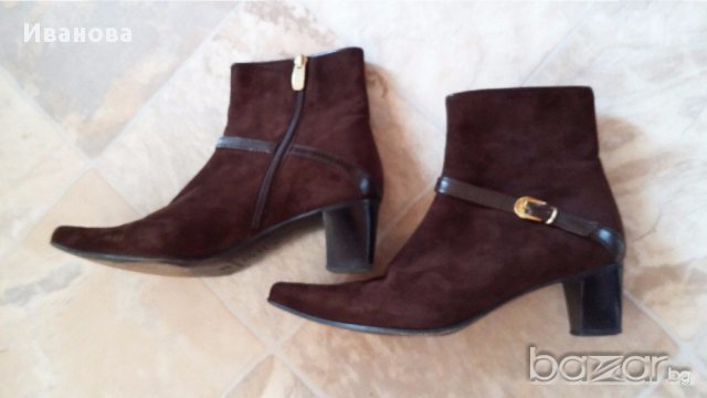 Страхотни гръцки ботички естествен велур !, снимка 2 - Дамски боти - 16670137