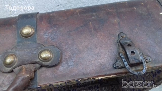 Старинен пътнически куфар от дилижанс, снимка 6 - Антикварни и старинни предмети - 18965247