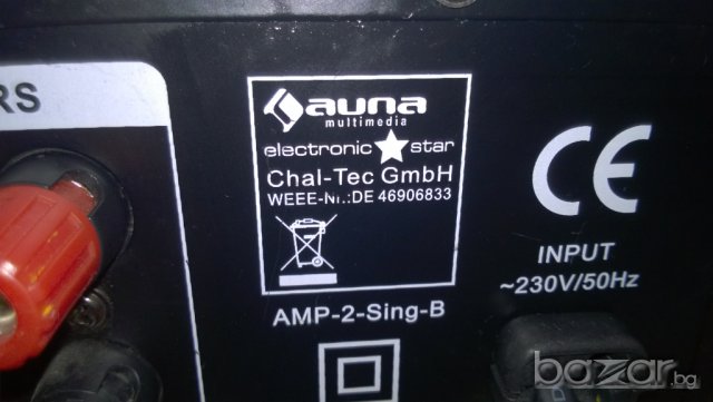 auna multimedia amp-2 sing-2 digital karaoke audio amplifier-швеицария, снимка 16 - Ресийвъри, усилватели, смесителни пултове - 7929436