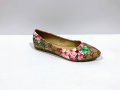 Дамски обувки тип пантофка с цветя/промоция, снимка 4