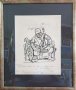 Стоян Венев 1958 рисунка Актуална политическа карикатура Оригинал, снимка 1 - Картини - 21632848