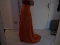 Официална дълга дамска дълга рокля бюстие със шлейф №  Л, снимка 5