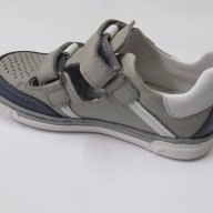 Ортопедични детски обувки от естествена кожа RENBUT сиво/синьо, снимка 4 - Детски маратонки - 17936947
