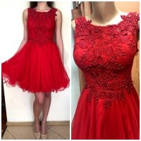 Бална  рокля в червено - НОВО!, снимка 3 - Рокли - 20842263