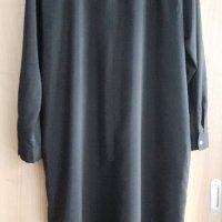 MONKI - черна дълга шифонена  рокля/риза, снимка 5 - Рокли - 20689717