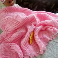 Бебешка пелена "Захарен памук" - за новородени бебета, снимка 5 - Други - 23176894