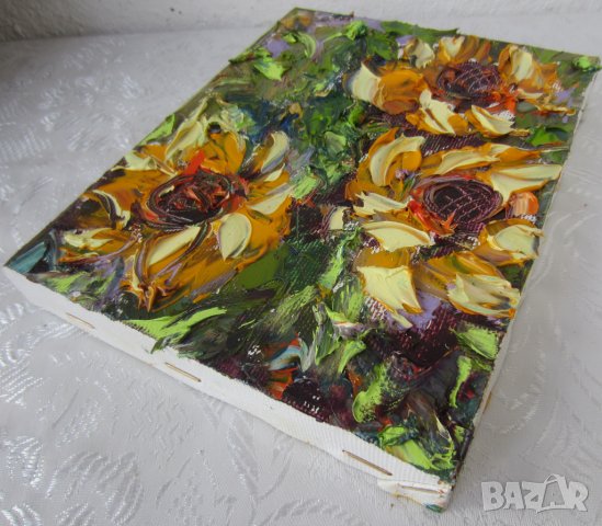 Цветя, масло / платно Art by MiMa МиМа - модерна картина , снимка 3 - Картини - 25549981