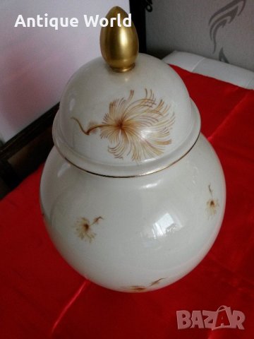 Уникална Стара Немска Порцеланова УРНА , Ваза, снимка 2 - Антикварни и старинни предмети - 22090859