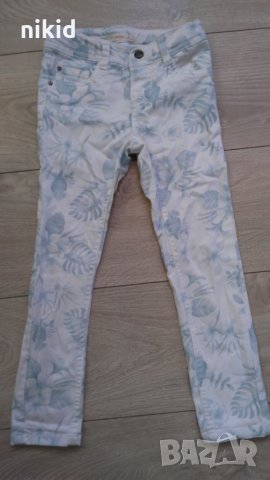 Фокс Fox детски панталон дънки на папагали и хавайски листа и цветя