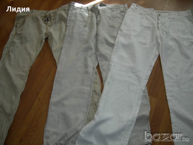 Мъжки ленени панталони  Jack Jones, Cast Iron,  H&M, PME Legend, снимка 1 - Панталони - 18352911