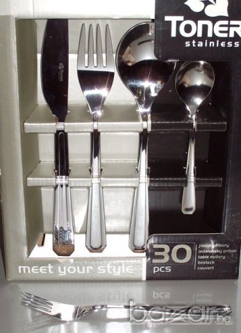 Комплект прибори за хранене TONER Country / 30 Pcs, снимка 4 - Прибори за хранене, готвене и сервиране - 15874164