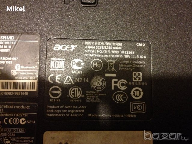 Корпус за Acer-Aspire-5236-5536, снимка 3 - Лаптоп аксесоари - 20206489