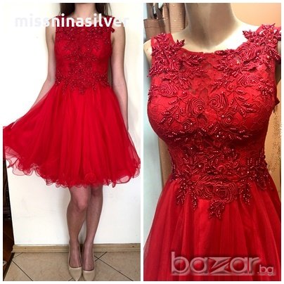 Бална  рокля в червено - НОВО!, снимка 3 - Рокли - 20842263