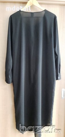 MONKI - черна дълга шифонена  рокля/риза, снимка 5 - Рокли - 20689717