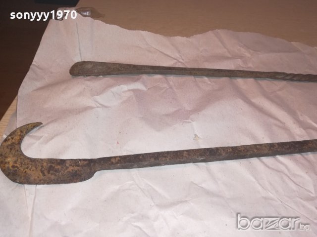 ръжен-ковано желязо-2бр-ретро колекция-58см и 47см, снимка 10 - Колекции - 20979190