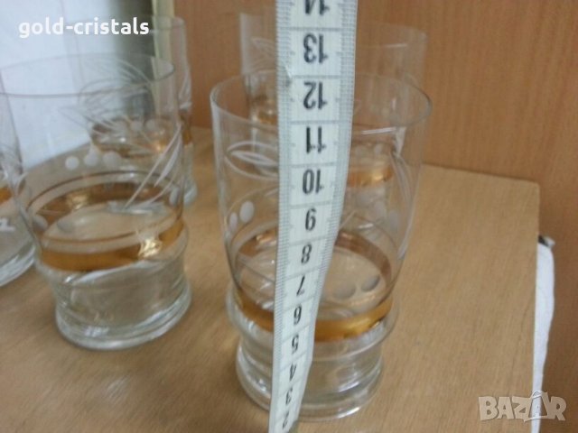  руски чаши гравирани с златен кант, снимка 7 - Антикварни и старинни предмети - 25654987