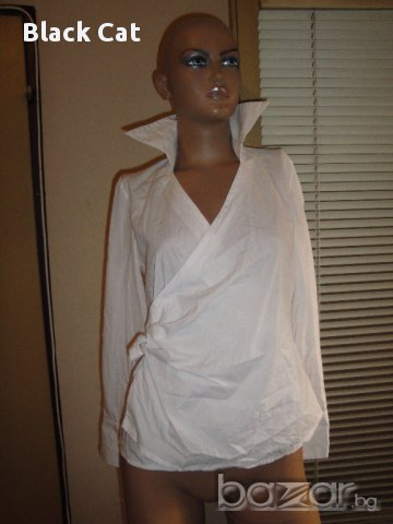 Нова елегантна маркова бяла дамска риза Diana Lirot,тип "Прегърни ме",блуза с дълъг ръкав,дамски топ, снимка 2 - Ризи - 12844443