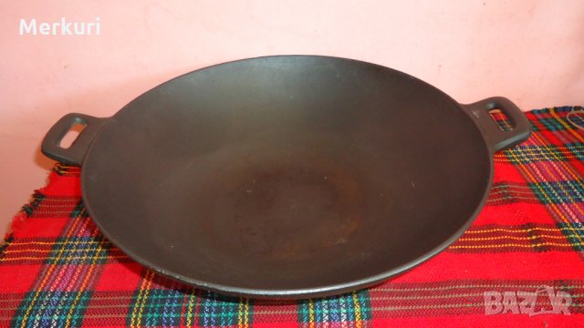 Чугунен  Wок ,тенджера ,тиган от 5л.  , снимка 3 - Съдове за готвене - 25374341