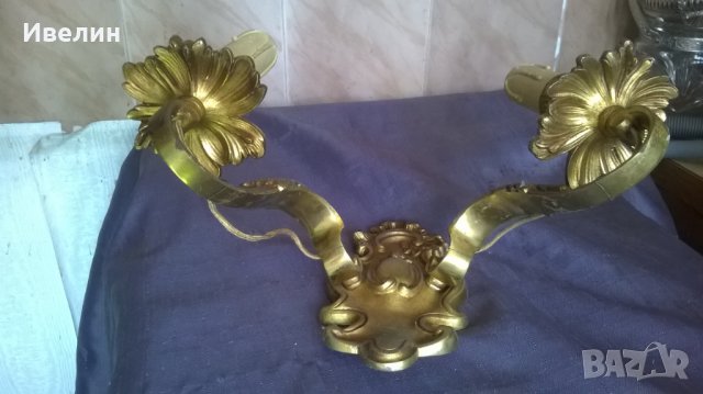 два барокови аплика за стена, снимка 3 - Лампи за стена - 24734972