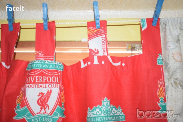 Liverpool - Уникални 100% оригинални фенски пердета / Ливърпул, снимка 4 - Фен артикули - 21039141