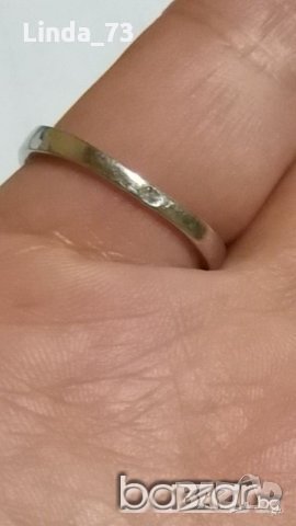 Среб.пръстен-сапфир+циркони-проба-925. Закупен от Италия., снимка 10 - Пръстени - 21761638