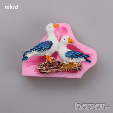 Морски чайка и гларус силиконов молд форма декорация торта фондан шоколад и др.