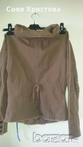 Кафяво сако, памук, размер С, подходящо за пролет и есен, снимка 3 - Сака - 14035856