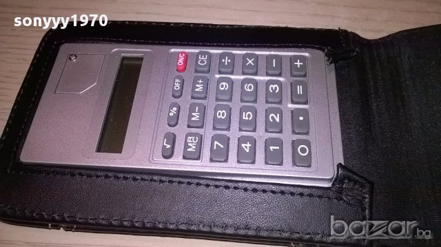Кожен калъф с каклулатор-14х9см-внос швеицария, снимка 6 - Антикварни и старинни предмети - 17577881