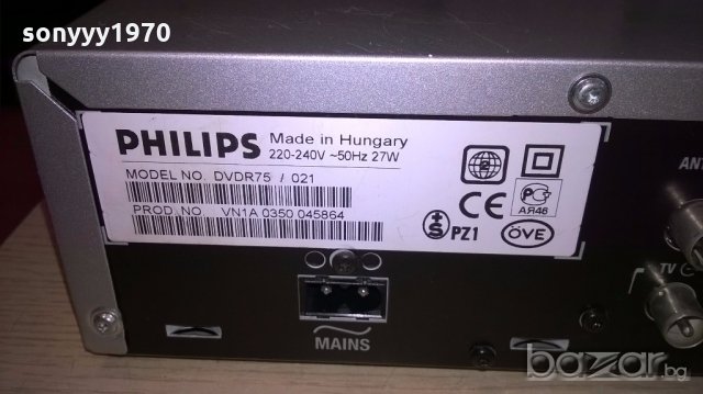 philips dvdr 75/021-dvd recorder-внос швеицария, снимка 18 - Ресийвъри, усилватели, смесителни пултове - 18424635