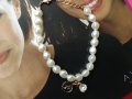 Персонализирана перлена гривна Avon със зодия ДЕВА и кристалче , снимка 1 - Гривни - 13389764