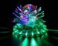 Прозрачна Въртящя 360 Градуса 8W 220V RGB UFO Диско DJ Танцово студио с 48 LED 7 Цвята, снимка 6